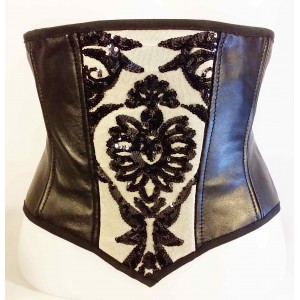 ST sequin et cuir 