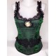 Corset dentelle verte T:38