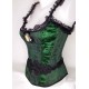 Corset dentelle verte T:38