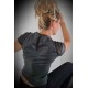 haut faux cuir guipure T:36 à 42