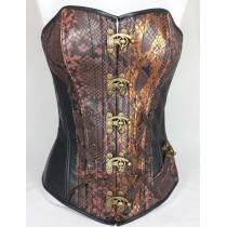 Corset skai serpent ocre et noir T : 38-40
