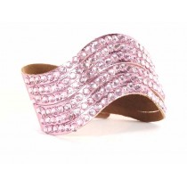 Bracelet vague decoupé strass