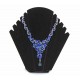 Parure strass bleu