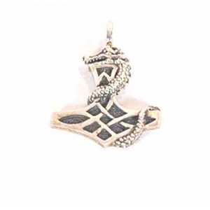 Pendantif marteau de Thor serpent