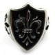 Bague blason fleurs de lys